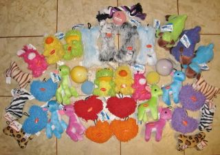 Wholesale Lot 39 Canine Dog Plush Squeak Toys Ball Knotted Rope Grriggles Zanies
