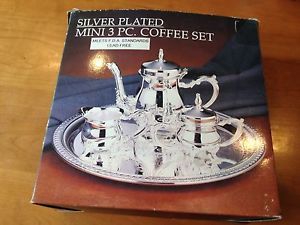Silverplated Paul Revere Silver Plated Mini 3 PC Coffee Tea Set Child Size
