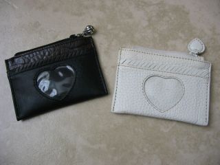 2 Brighton Leather Zippered Coin Change Purses