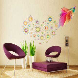 New Charm Multi Color Bubbles DIY Wall Stickers Wallpaper