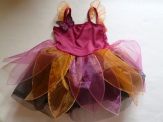 Gymboree Halloween Costume Butterfly Pink Orange Black Tutu Wings Size 5 6 New
