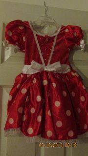 Minnie Mouse Dress Red Costume Sz 4 T NWT 