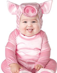 Pink Little Pig Cute Animal Infant Baby Jumpsuit Toddler Kids Costume s L