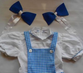 Wizard of oz Dorothy Costume Dress Shoes Hair Bow Toto Basket Child M Rubies