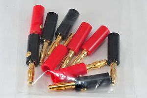 5 Pack 5 4mm Gold Plated Banana Plug Bullet Connectors Charger Adapters