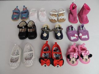 10 Pairs Baby Girl Shoes Size 1 2 3 6 12 Months Gymboree Disney Children'S