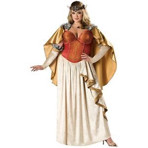 Viking Princess Womens Medieval Barbarian Deluxe Halloween Costume Std Plus Size