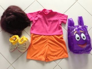 Toddler Girl Dora The Explorer Costume Dress Up Halloween Size 2 3 4