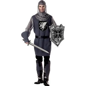 Valiant Knight Costume Adult Medieval Dragonslayer Halloween Fancy Dress