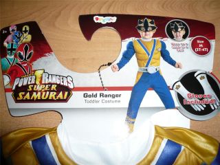 Power Rangers Super Samurai Gold Ranger Child Toddler Halloween Costume Gloves
