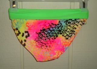 Bongo Girls 2 Piece Bikini Swimsuit 6 6X Small 7 8 Medium Neon Bright Color New