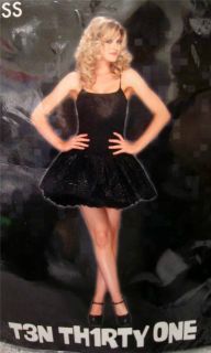 NIP New Misses Halloween Costume Black Tulle Dress Medium Large $30 00