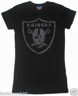 New Authentic Junk Food NFL Oakland Raiders Retro Ladies T Shirt