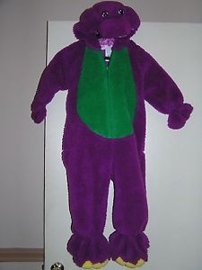 Barney Purple Dinosaur Plush Deluxe Fleece Warm Halloween Costume Boy Girl 3T 4T