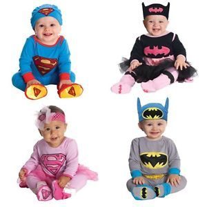 W048 Baby Boy Girl Superman Batman Costume Halloween Free Hat 6 18M