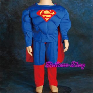 Halloween Party Superman Muscle Kid Costume Size 2T 7