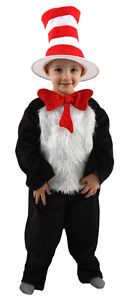 Deluxe Cat in The Hat Dr Seuss Costume Kit Toddler 2T 4T