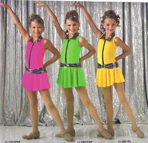 Pink Green Groups Maybe Baby Jazz Dance Costume Dress CS 6X cm CL XL as Am XL