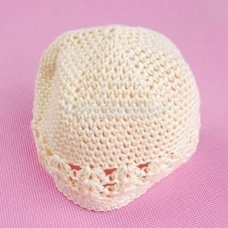 2 Baby Crochet Beanie Hats 2 Daisy Flower Haip Clips