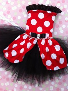Halloween Disney Minnie Mouse Tutu Top Set Photo Prop Birthday Girl Costume
