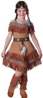 Indian Maiden Pocahontas Sacagawea Child Costume Kid Movie Theme Party Halloween