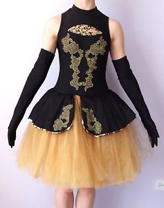 Small Adult Ballet Costume Revolution Bolero Style 430 Black Gold