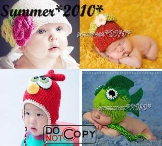 Lovely Animal Baby Kids Cap Crochet Handmade Costume Photography Props 4 Style