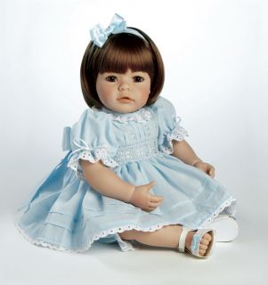 Baby Blue Adora Vinyl Baby Girl Toddler Doll Brown Hair Brown Eyes 20" New