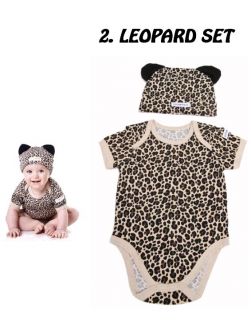 Infant Baby Leopard Cow Giraffe Animal Print Costume Fancy Dress Up Hat 3 18M