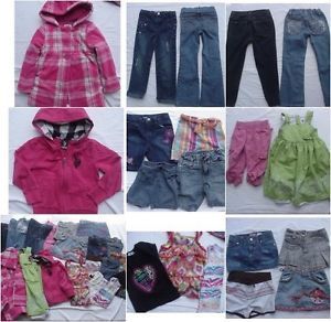 Lot 20 PC Asst Clothes Child Toddler Girl Coat Denim Size 4T Name Brands