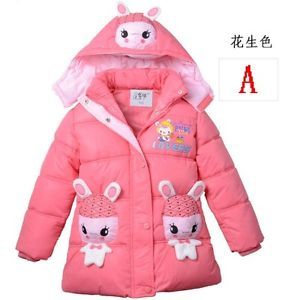 Girls Kids Toddler Clothes Cotton Coat Winter Jacket Snowsuit Age 5 6 BK037 M
