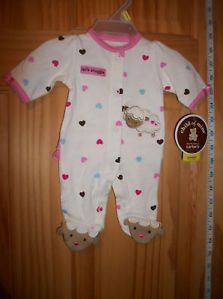 New Carters Baby Clothes Preemie Infant Playsuit Heart Lamb Design Bodysuit