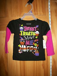 New Faded Glory Baby Clothes 12M Halloween Infant Shirt Sweet Treats Blouse