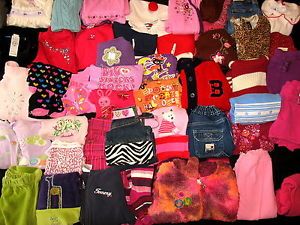 Huge 46 Piece Baby Toddler Girls Fall Winter Clothes Lot Size 4 4T New EUC