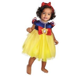 Snow White Infant Costume Dress with Character Cameo and Headband with Bow