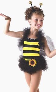Baby Bumblebee Bee Tutu Dance Dress Ballet Costume w Antenna Wings Szs CXS Am