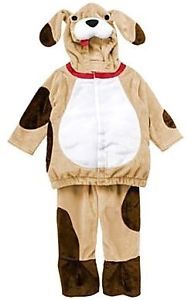 Gymboree Baby Boy Halloween Costume Plush Hooded Puppy Dog w Face Ears 6 12