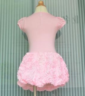 Girls Kids Tutu Flower Pettiskirt 2 8Y Party Dress Bow Dot Cat Face Pink Costume