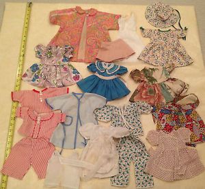 Vintage Handmade Sewn Baby Doll Clothes Dresses More Lot 18 PC Free SHIP