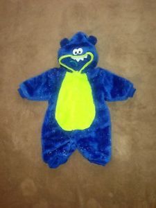 Infant Blue Monster Halloween Costume 0 3 Months Boy or Girl