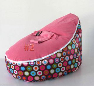 Red Toddlers Kids Baby Bean Bag Chair and Bed Without Filling 2
