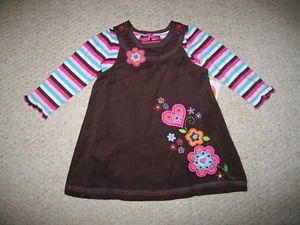 New "Autumn Country" Dress Girls Baby Clothes 12M Fall Winter Corduroy Boutique