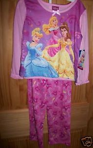 New Disney Princess Baby Clothes 2T Princesses Sleepwear Set PJs Toddler Pajamas