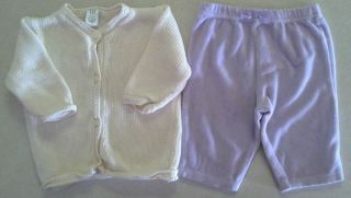 Girl's Size 0 3 M Months 2 Piece Outfit Cream Baby Gap Sweater Cardigan Pants
