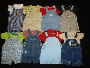 16pc Baby Boy 6 9 12 Month Overall Jumper Suit Spring Summer Clothes Outfit Lot
