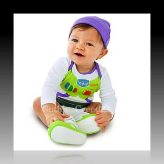  Buzz Lightyear Toy Story Space Suit Baby Costume Boots 12 18M New