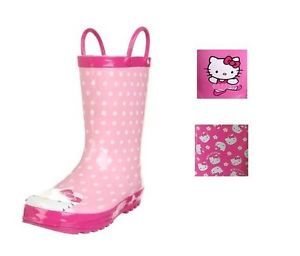 Western Chief Hello Kitty Toddler Rain Boots with Pull Loops 7 8 11 12 13 1