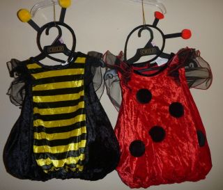 Baby Ladybug or Bumble Bee Costume Infant Size 12 24 MO Headband Dress Up