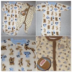 Infant 0 3 6 Months Baby Toddler Boys Fall Winter Clothes PJs Pajamas Lot B69