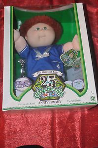 Cabbage Patch Sailor Baby Boy Doll Brown Hair Green Eyes 25th Anniversary